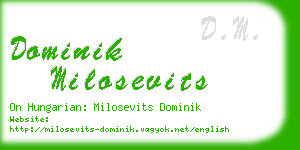 dominik milosevits business card